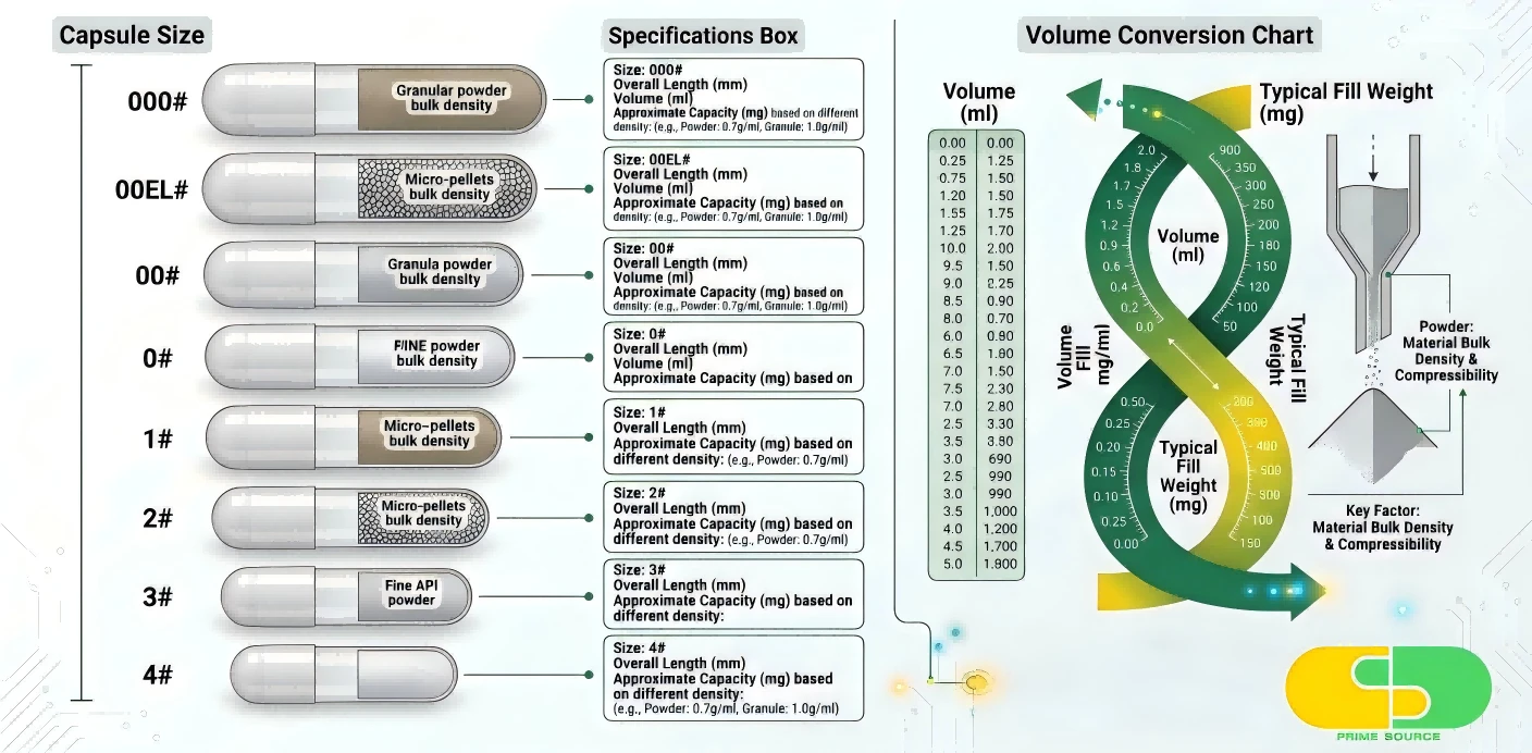 the capsule size and volume capsule sizes1 the capsule size and volume capsule sizes1